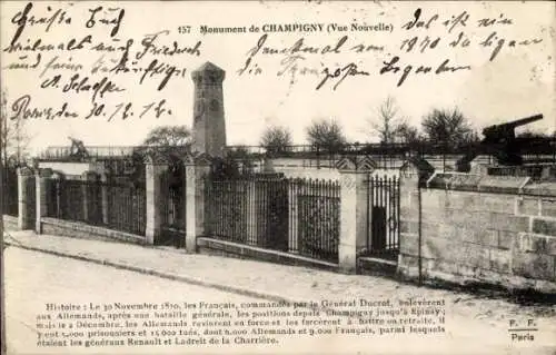 Ak Champigny sur Marne Val de Marne, Monument