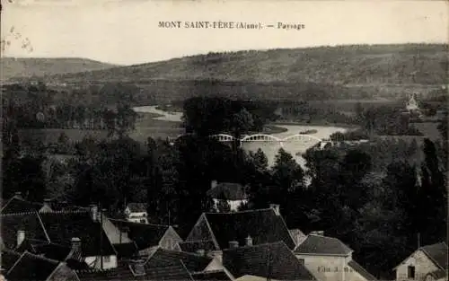 Ak Mont Saint Père Aisne, Paysage