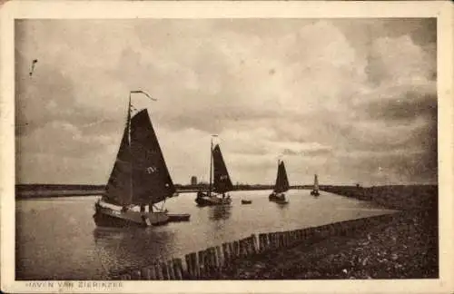 Ak Zierikzee Zeeland, Hafen, Boote