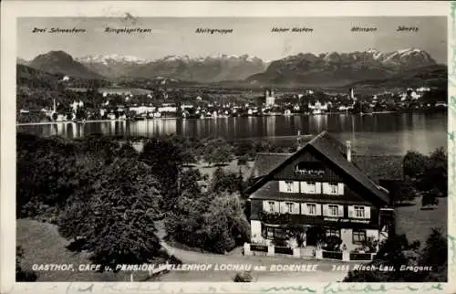 Ak Lochau Vorarlberg, Pension Wellenhof, Gasthof, Cafe, Hoher Kasten, Altmann, Ringelspitzen