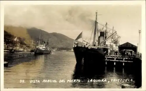 Ak La Guaira Venezuela, Teilansicht des Hafens