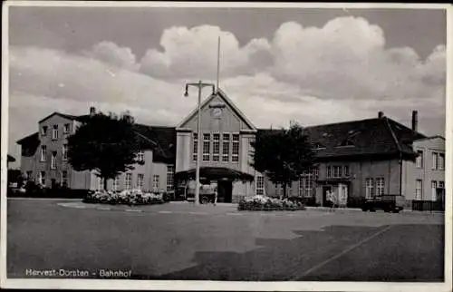 Ak Hervest Dorsten in Westfalen, Bahnhof