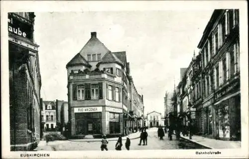 Ak Euskirchen Nordrhein Westfalen, Bahnhofstraße, Rud. Wagener