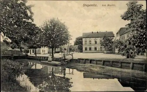 Ak Stepenitz Marienfließ in der Prignitz, Am Markt