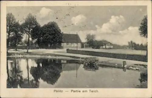 Ak Pölitz Schleswig Holstein, Teichpartie