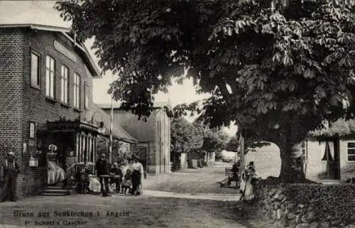 Ak Neukirchen Steinbergkirche in Angeln, Gasthof