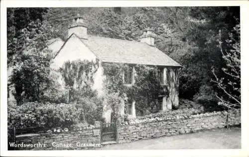 Ak Grasmere Lake District Cumbria England, Wordsworth's-Cottage