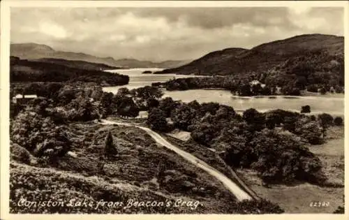 Ak Lake District Cumbria England, Coniston Lake, Beacon's Crag