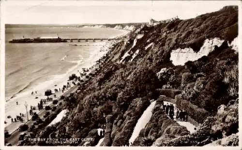 Ak Bournemouth Dorset England, Bucht, Ostklippe