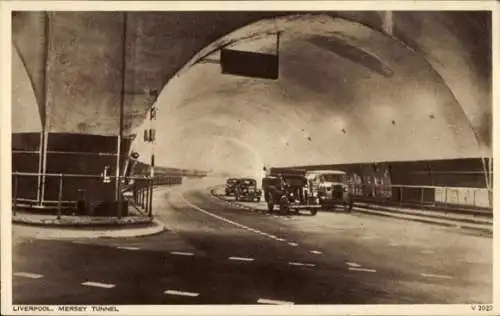 Ak Liverpool Merseyside England, Mersey Tunnel