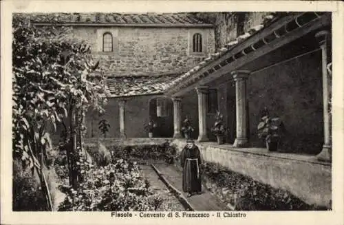 Ak Fiesole Toscana, Convento di S. Francesco, Chiostro