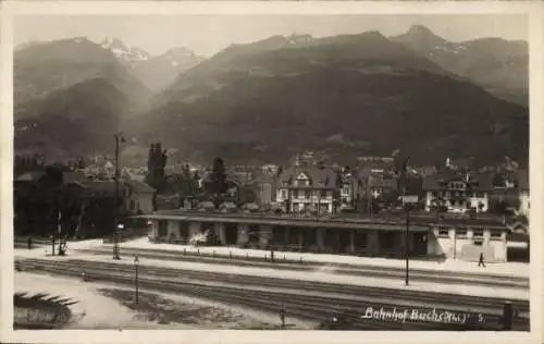 Foto Ak Buchs Kanton Sankt Gallen, Bahnhof