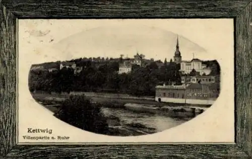 Präge Passepartout Ak Kettwig Essen im Ruhrgebiet, Villen an der Ruhr