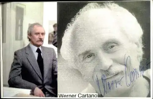 Ak Schauspieler Werner Cartano, Portrait, Autogramm, Anzug