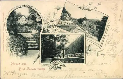 Ak Bad Salzdetfurth in Niedersachsen, Salzgarten, Hauptstraße, Villa Thiebe