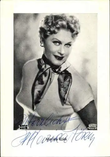 Ak Schauspielerin Marika Rökk, Portrait, Autogramm