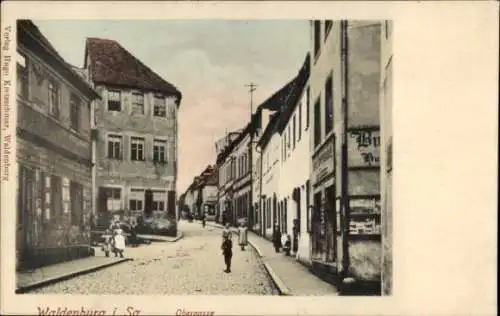 Ak Waldenburg in Sachsen, Obergasse, Handlung