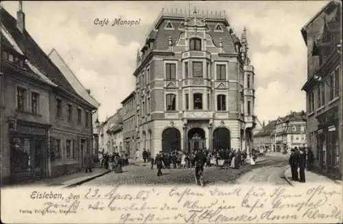Ak Lutherstadt Eisleben, Café Monopol