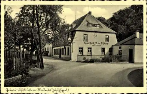 Ak Grünau Langenweißbach in Sachsen, Gasthof zur Fähre