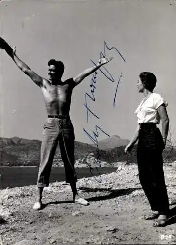 Foto Schauspieler Carlos Thompson und Lilli Palmer, Filmszene