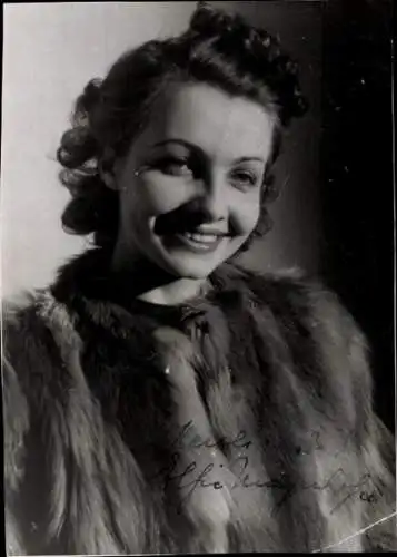 Foto Schauspielerin Elfie Mayerhofer, Portrait, Autogramm