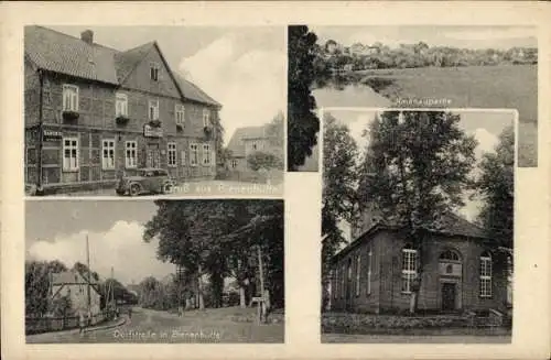 Ak Bienenbüttel in der Lüneburger Heide, Dorfstraße, Ilmenaupartie, Gasthof