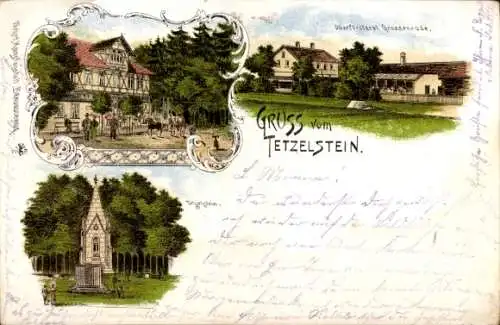 Litho Tetzelstein Elm Schöppenstedt Niedersachsen, Hotel, Oberförsterei Großenrode