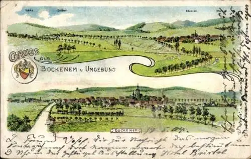 Litho Bockenem am Harz, Gesamtansicht, Umgebung