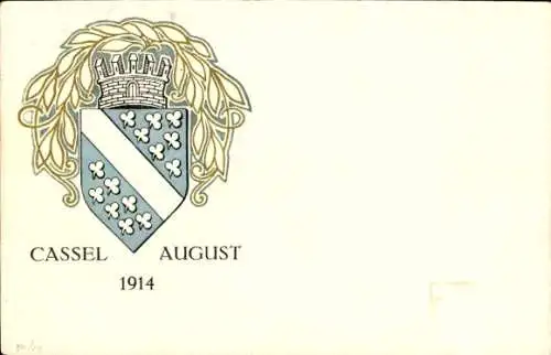 Ganzsachen Ak Kassel in Hessen, 26. Internationale Postwertzeichen-Ausstellung 1914, Wappen