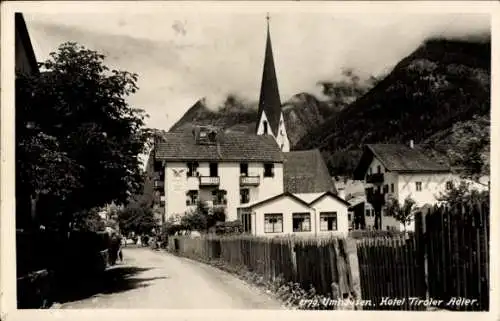 Ak Umhausen in Tirol, Hotel Tiroler Adler