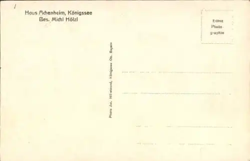 Ak Königsee Königssee Oberbayern, Haus Achenheim