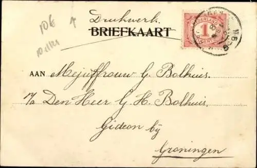 Ak Groningen Niederlande, Damsterdiep