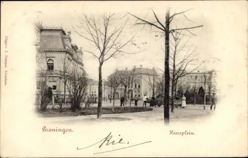 Ak Groningen Niederlande, Heereplein