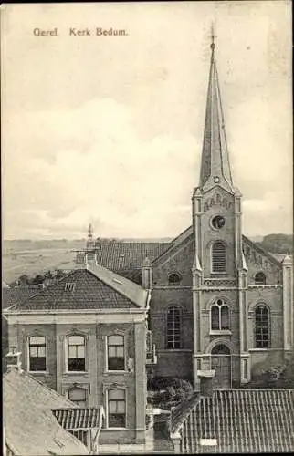 Ak Bedum Groningen Niederlande, Kirche