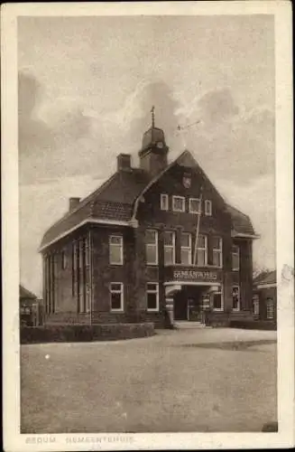 Ak Bedum Groningen Niederlande, Rathaus