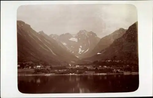 Foto Ak Hellesylt Norwegen, Panorama