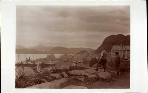 Foto Ålesund Aalesund Norwegen, Blick zum Hafen