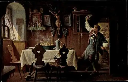 Künstler Ak Baumgartner, P., Juchhel Knödell