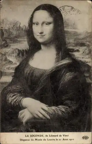 Künstler Ak da Vinci, Leonardo, Die Mona Lisa, Mona Lisa