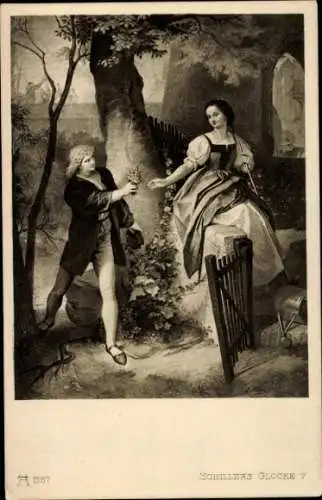 Künstler Ak Ackermann 1567, Das Schönste sucht er auf den Fluren