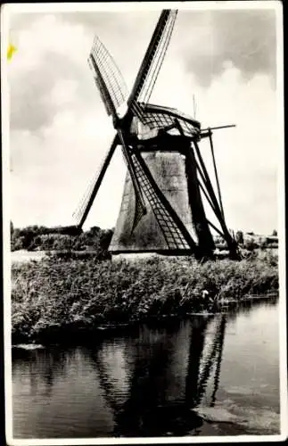 Ak Hollands Molenlandschap, holländische Windmühle