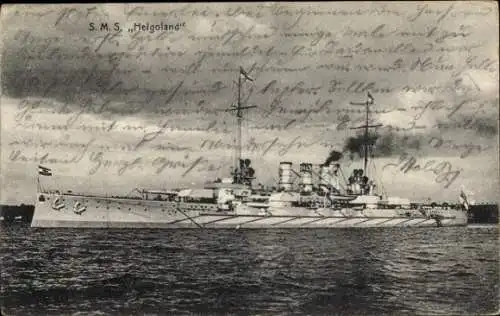 Ak Deutsches Kriegsschiff, S.M.S. Helgoland, Kaiserliche Marine