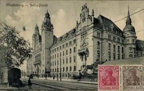 Ak Magdeburg an der Elbe, Justiz-Palast