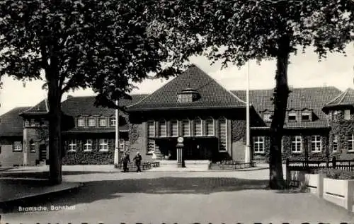 Ak Bramsche in Niedersachsen, Bahnhof, Außenansicht