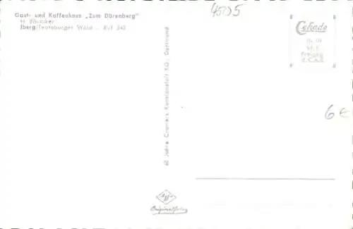 Ak Bad Iburg in Niedersachsen, Gast und Kaffeehaus Zum Dörenberg, Inh. H. Bäumker