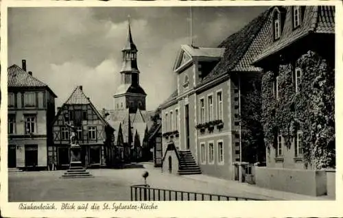 Ak Quakenbrück in Niedersachsen, St. Sylvester-Kirche, Denkmal