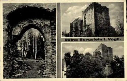 Ak Burgstein Weischlitz im Vogtland, Ruine