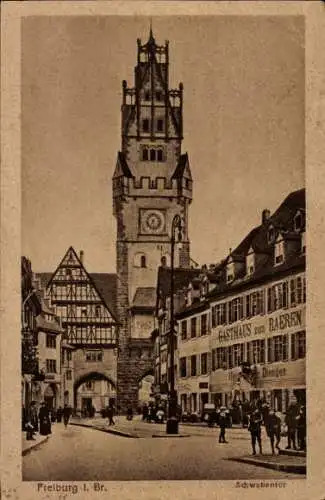 Ak Freiburg im Breisgau, Schwabentor, Gasthaus zum Baeren