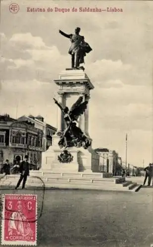 Ak Lisboa Lissabon Portugal, Estatua do Duque de Saldanha