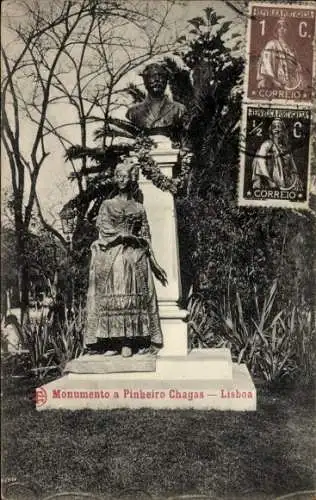 Ak Lisboa Lissabon Portugal, Monumento a Pinheiro Chagas